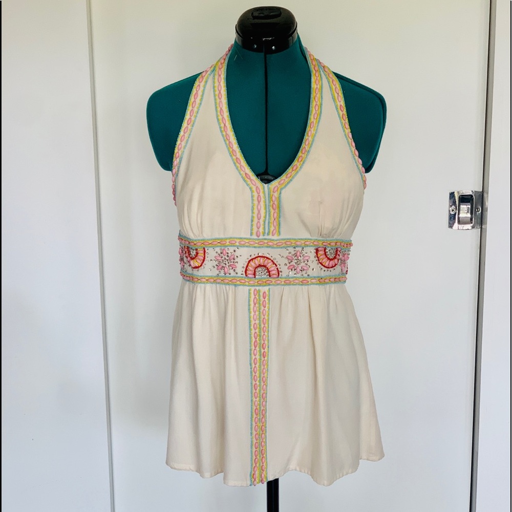 Beaded halter top